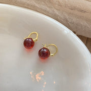 S925 Sterling Silver Natural Garnet Earrings