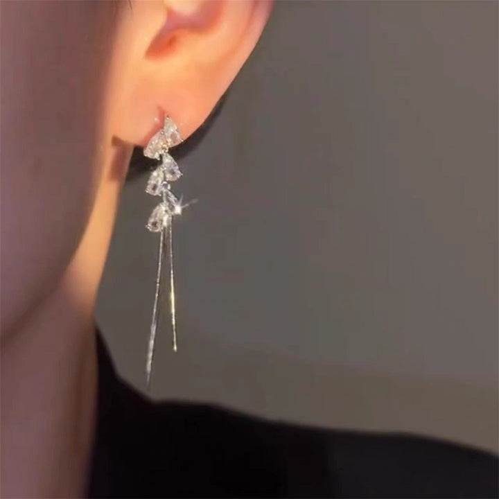 Teardrop Tassel Long Earrings