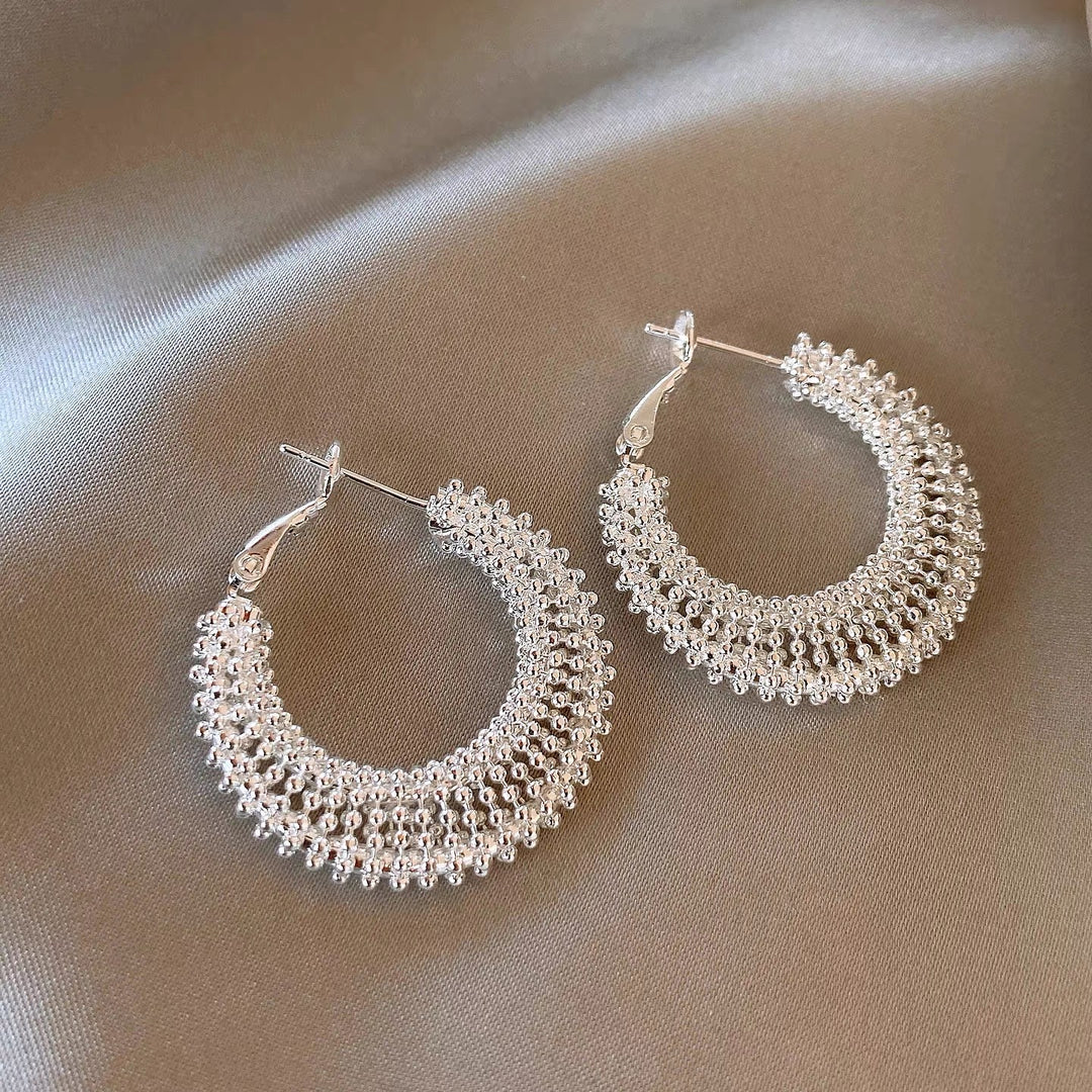 Textured Woven Hoop Earrings