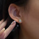 Bezel Moissanite Stud Earrings | S925 Sterling Silver