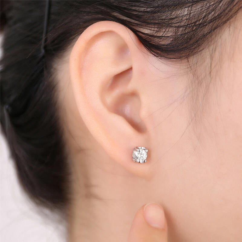 Eternal Promise Moissanite Stud Earrings | GRA Certified | S925 Sterling Silver