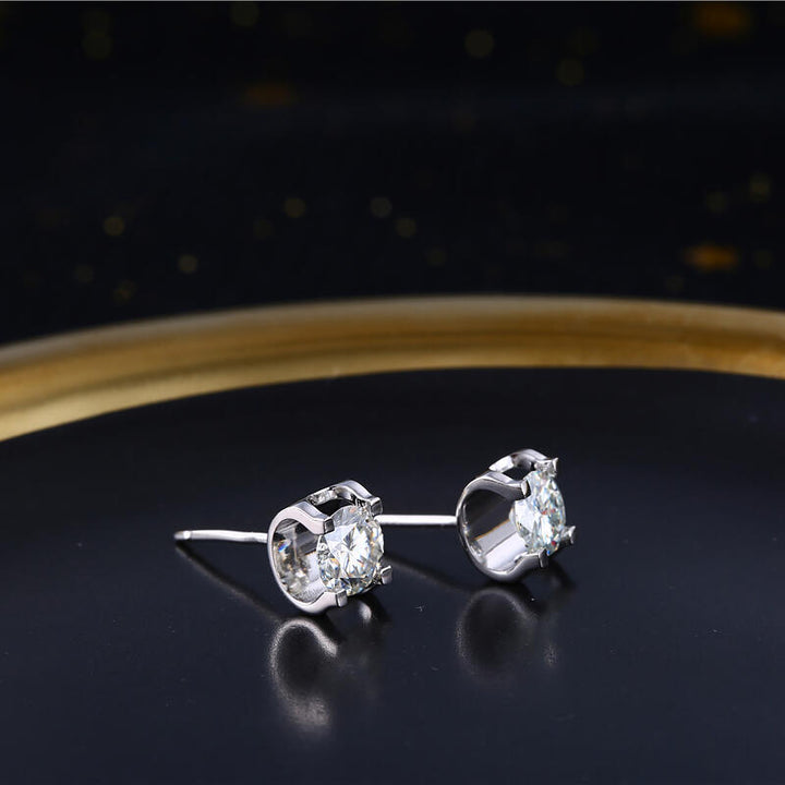 Eternal Promise Moissanite Stud Earrings | GRA Certified | S925 Sterling Silver
