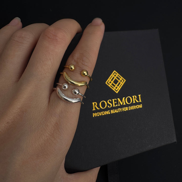 Silver Smile Adjustable Ring