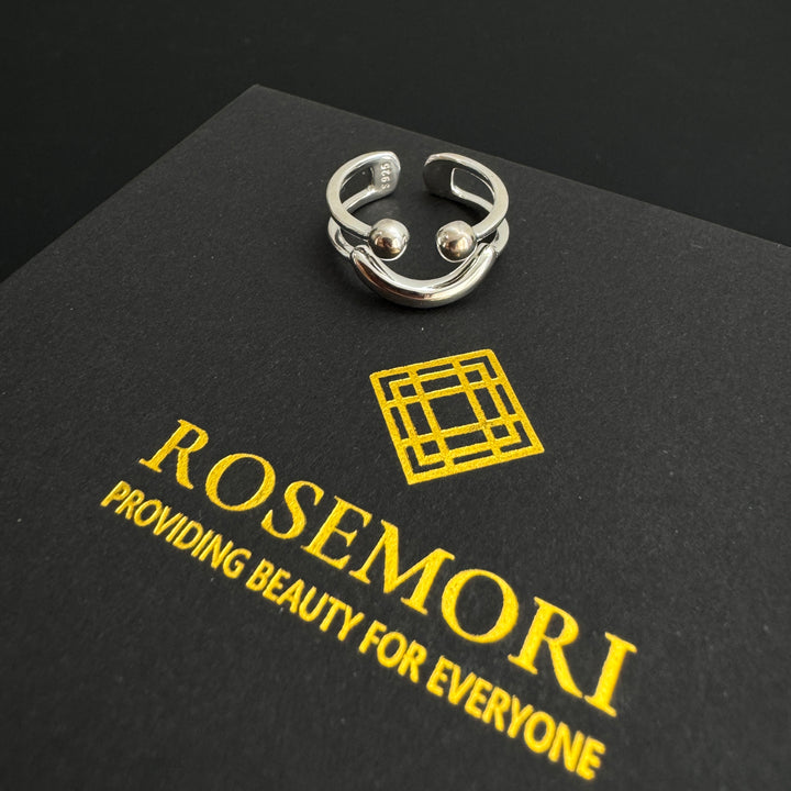 Silver Smile Adjustable Ring