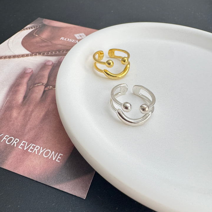 Silver Smile Adjustable Ring