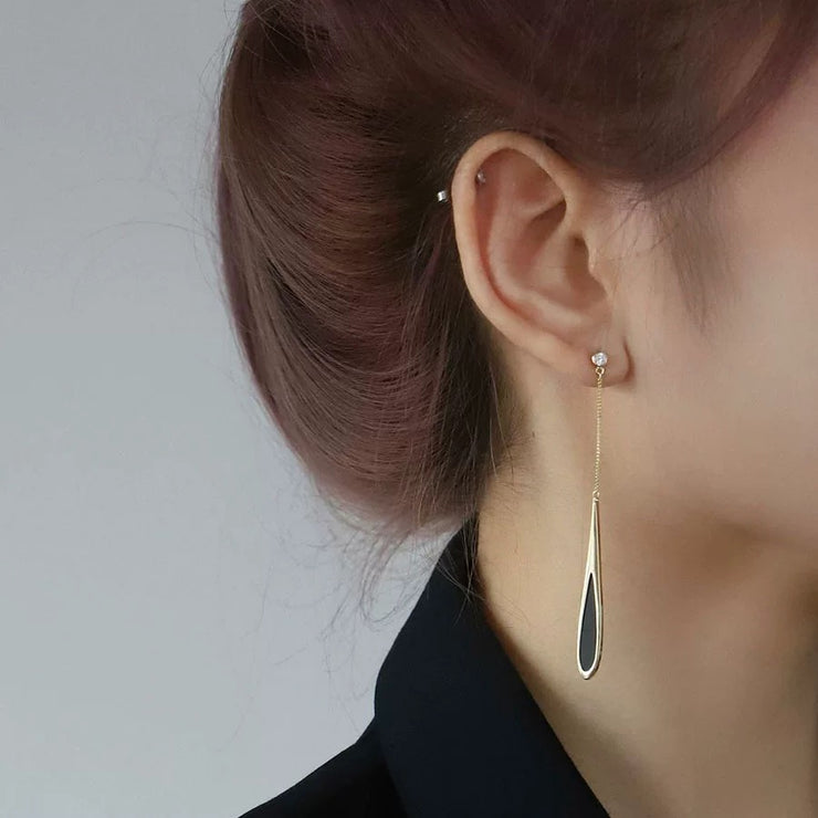 Black drop earrings