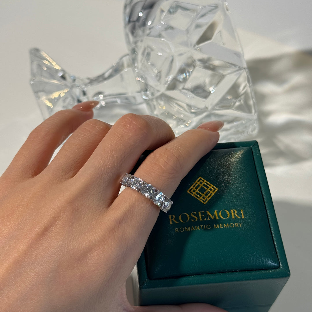 Celestial Wave Five-Stone Moissanite Ring | S925 Sterling Silver
