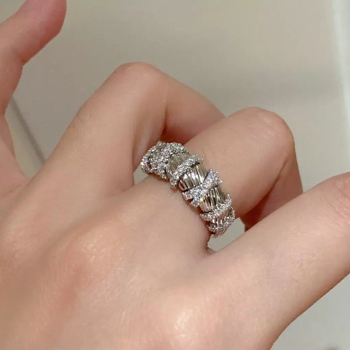 Twisted Zirconia Wrap Ring
