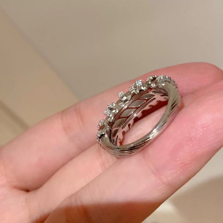 Twisted Zirconia Wrap Ring