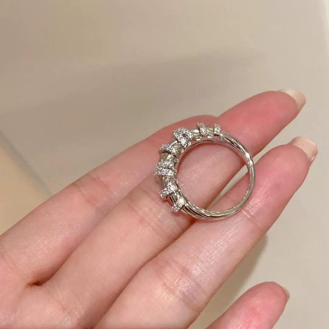 Twisted Zirconia Wrap Ring