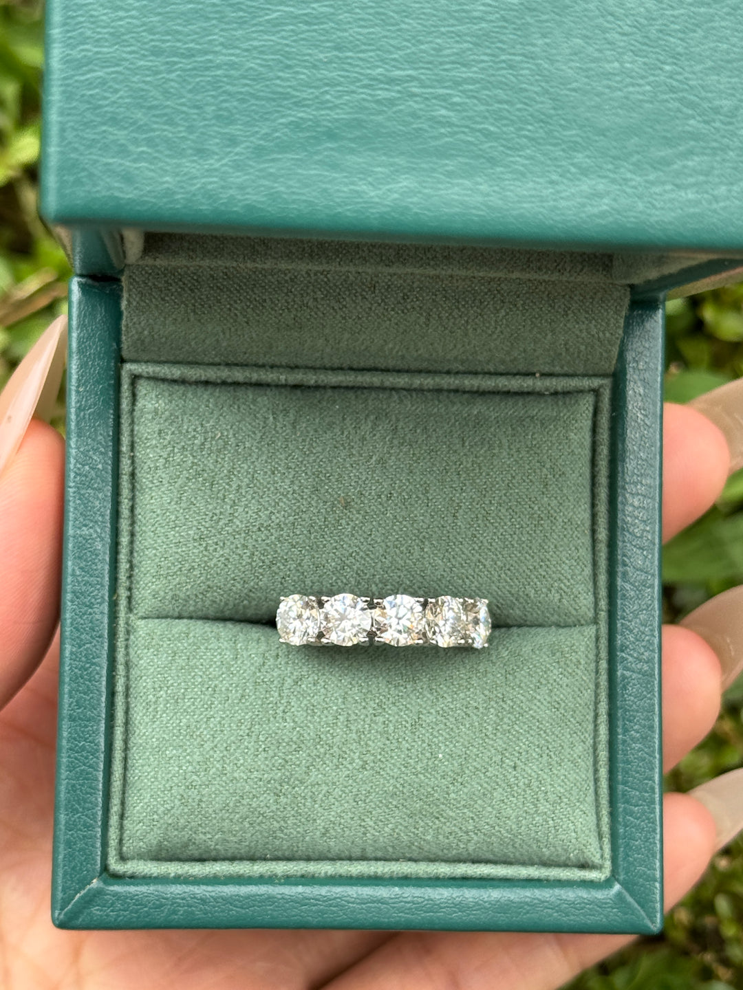 Celestial Wave Five-Stone Moissanite Ring | S925 Sterling Silver