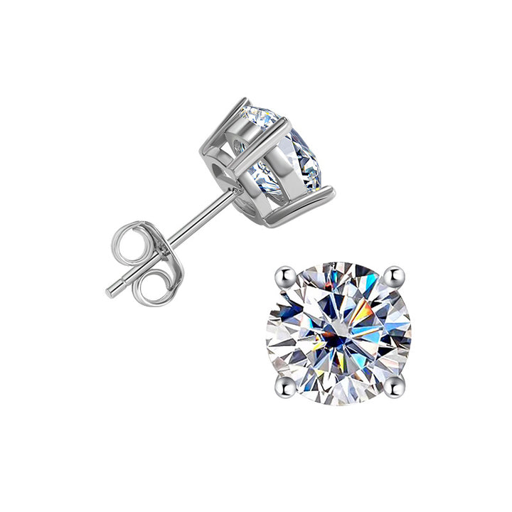 Classic 4-Prong Moissanite Stud Earrings