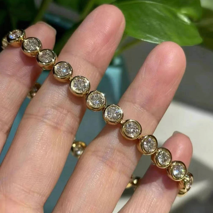 Simple Full Diamond Zirconia Bracelet Necklace