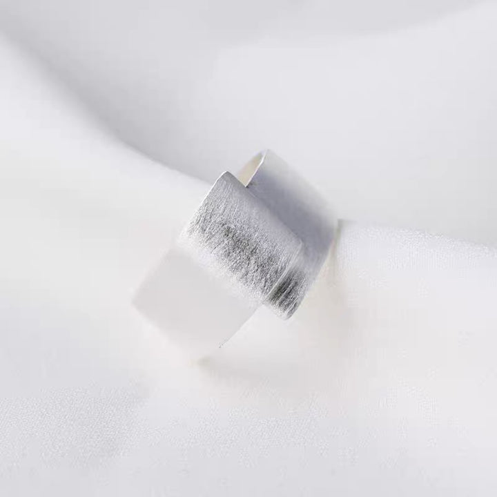 Brushed Sterling Silver Adjustable Ring