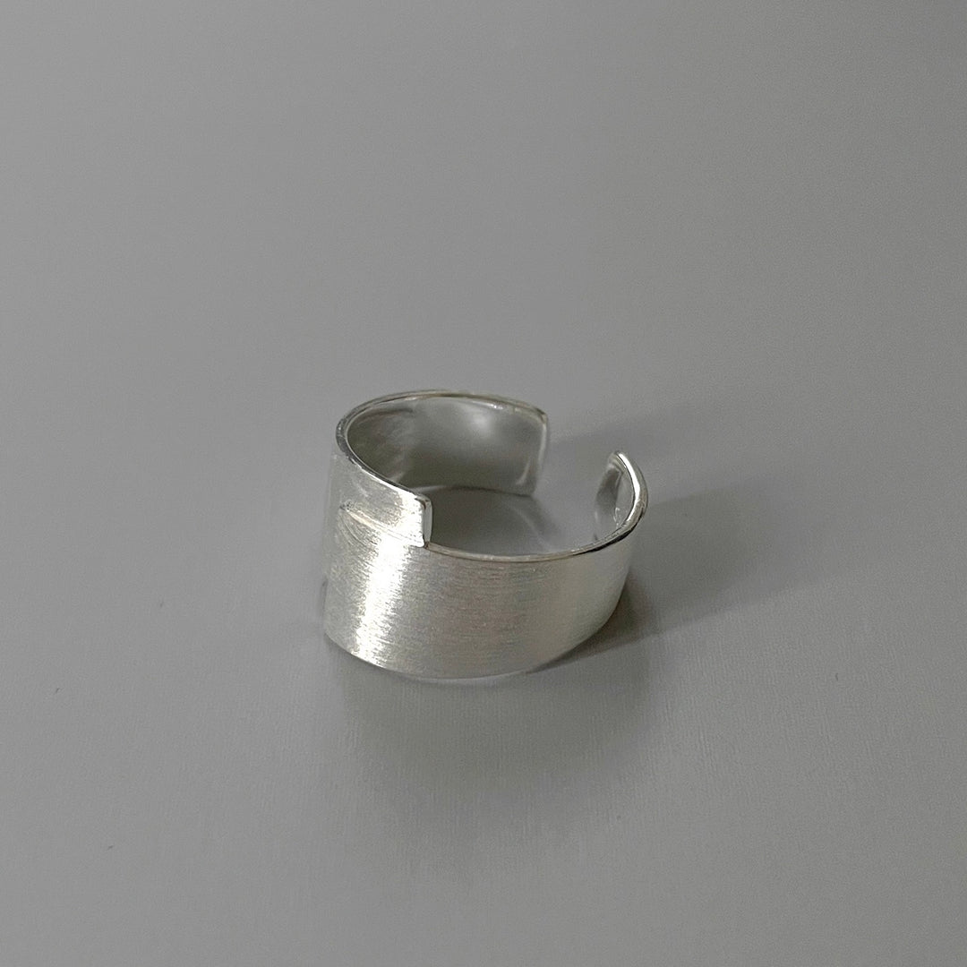 Brushed Sterling Silver Adjustable Ring