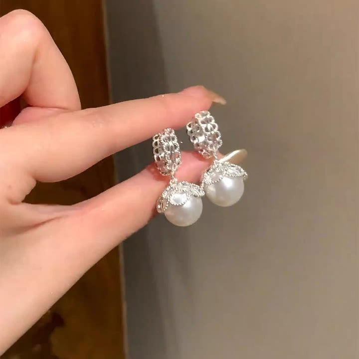 Pearl Hoop Earrings
