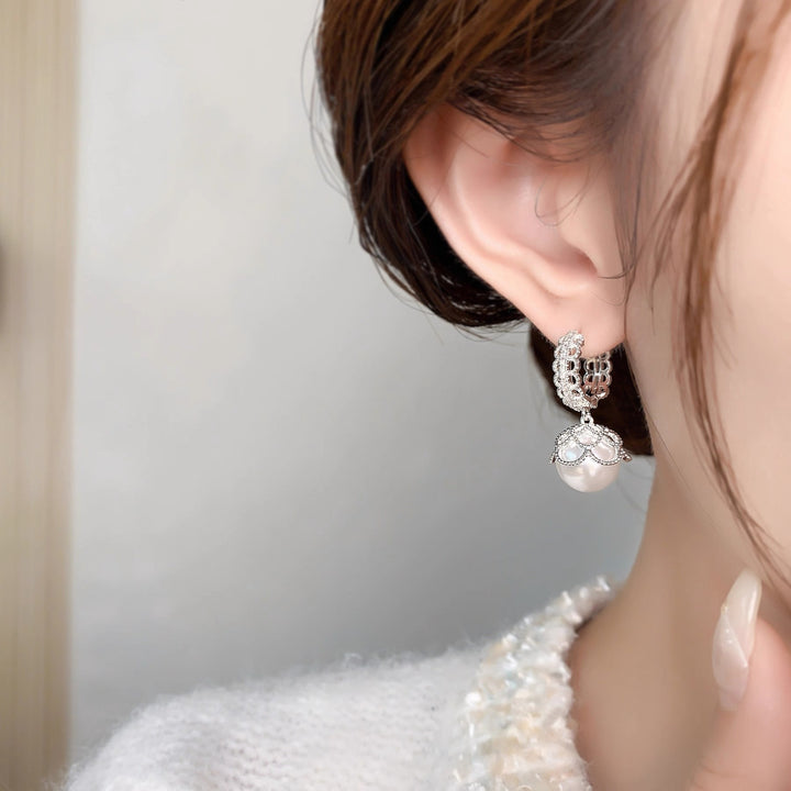 Pearl Hoop Earrings