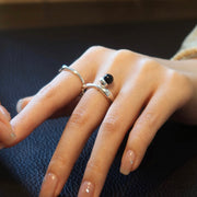 Onyx Hazelnut Ring