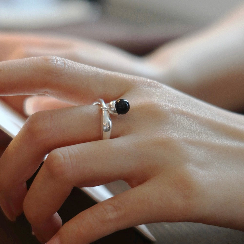 Onyx Hazelnut Ring