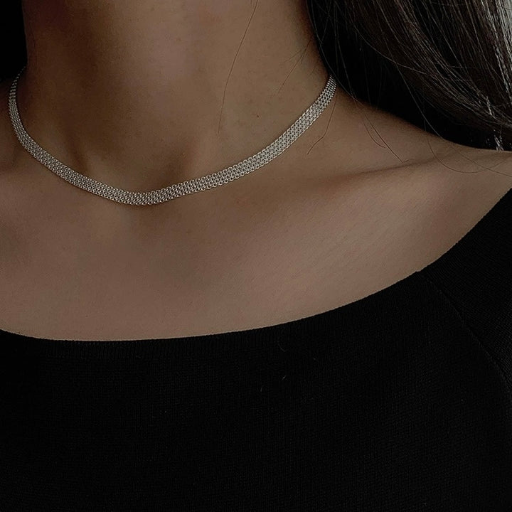 Multi-Strand Woven Chain Necklace & Bracelet Set