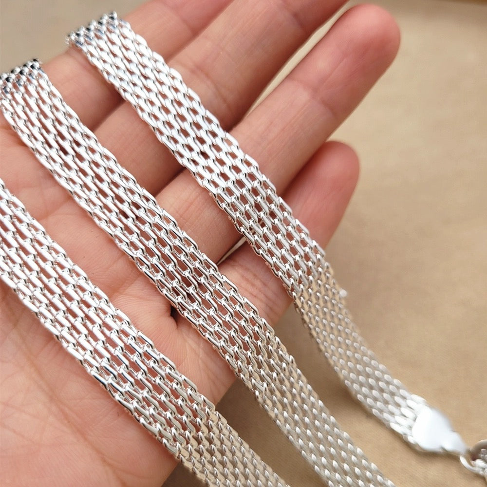 Multi-Strand Woven Chain Necklace & Bracelet Set