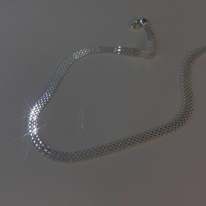 Multi-Strand Woven Chain Necklace & Bracelet Set