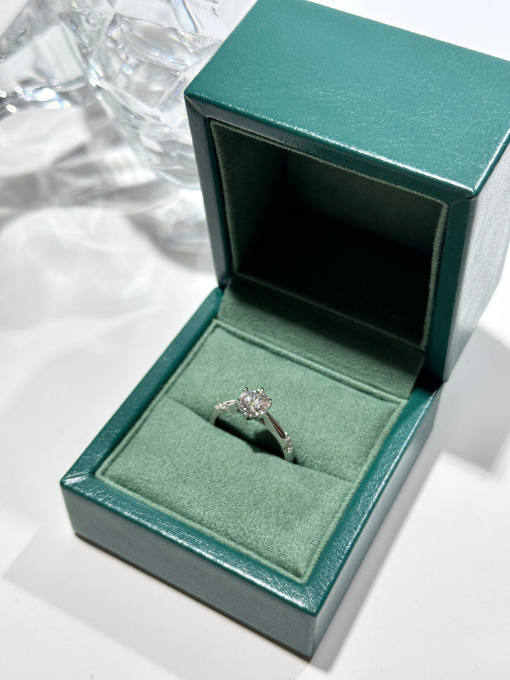 Starlift Solitaire Moissanite Ring — Elevated Setting | S925 Sterling Silver