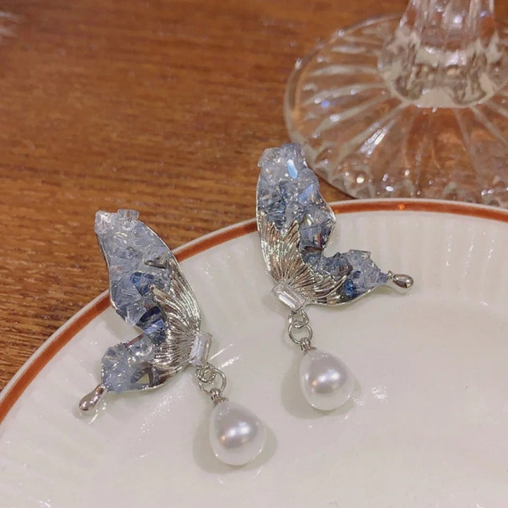 Butterfly Wing Crystal Earrings