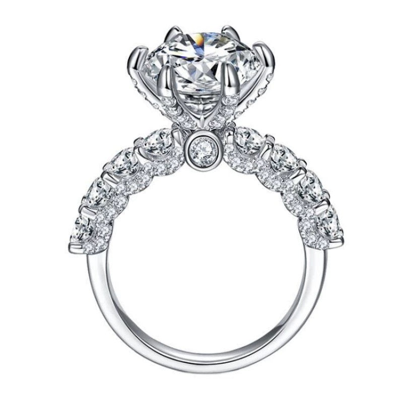 Aurora Six-Prong Moissanite Ring