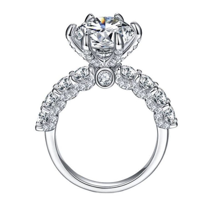 Aurora Six-Prong Moissanite Ring