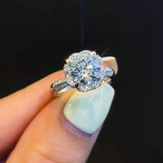 Heart to Heart Moissan Diamond Ring