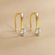Minimal Drop Zircon Hoop Earrings — Dainty Everyday Sparkle | S925 Sterling Silver