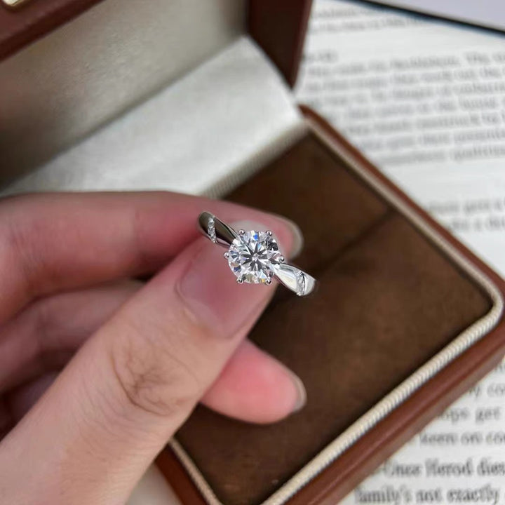 Starlift Solitaire Moissanite Ring — Elevated Setting | S925 Sterling Silver