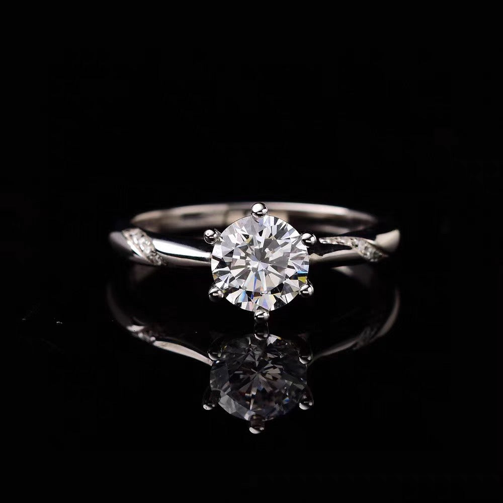 Starlift Solitaire Moissanite Ring — Elevated Setting | S925 Sterling Silver