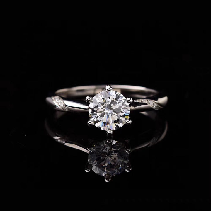 Starlift Solitaire Moissanite Ring — Elevated Setting | S925 Sterling Silver