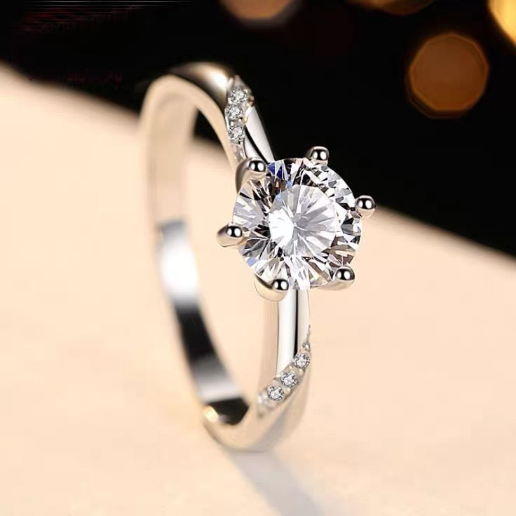 Starlift Solitaire Moissanite Ring — Elevated Setting | S925 Sterling Silver