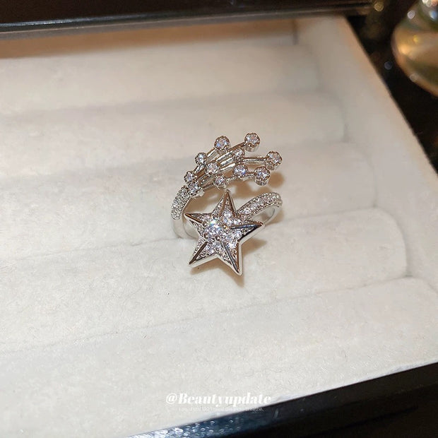 Comet Full Pentagram Ring