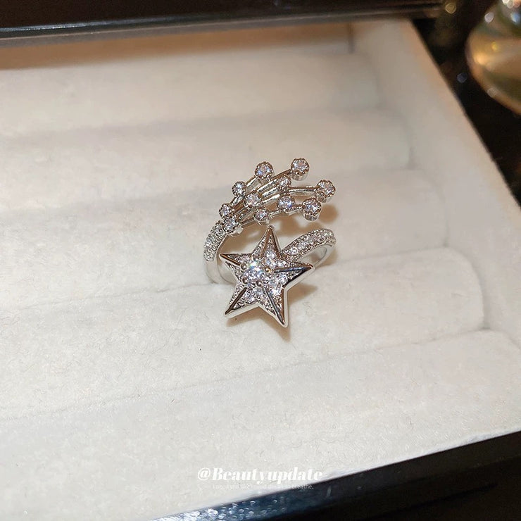 Comet Full Pentagram Ring