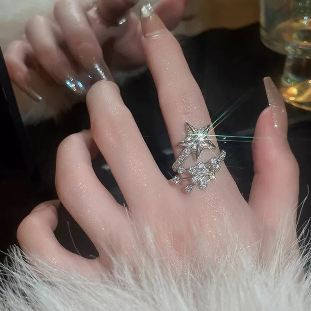 Comet Full Pentagram Ring