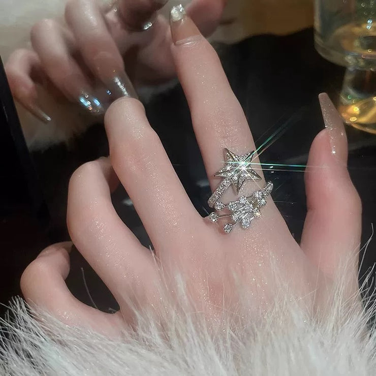 Comet Full Pentagram Ring