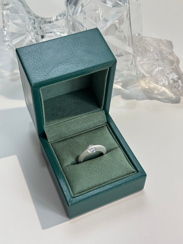 Cosmic Stellar Three-Stone Moissanite Ring — Past, Present & Future | S925 Sterling Silver