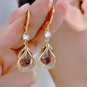 Simple Cat's Eye Drop Earrings