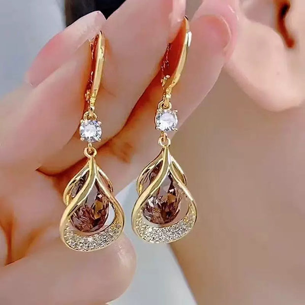 Simple Cat's Eye Drop Earrings