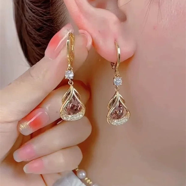 Simple Cat's Eye Drop Earrings