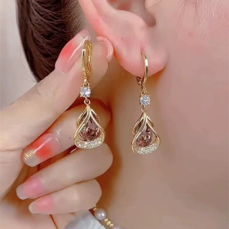 Simple Cat's Eye Drop Earrings