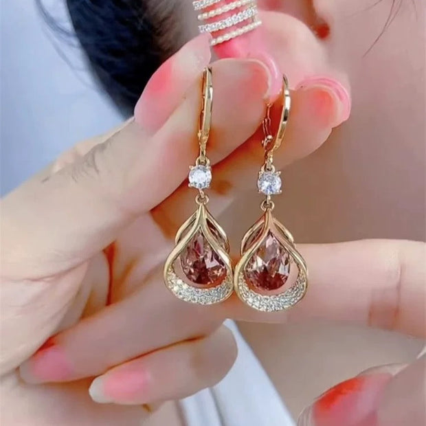 Simple Cat's Eye Drop Earrings
