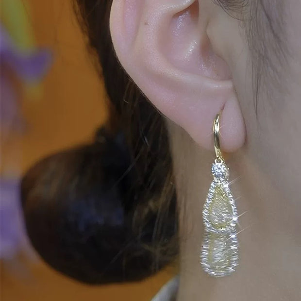 Sparkling Silk Mesh Earrings