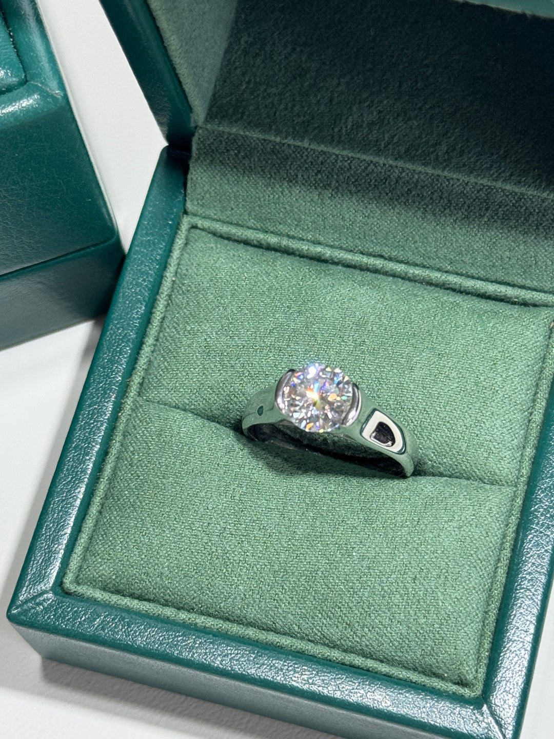 Round-Cut Moissanite Solitaire Ring