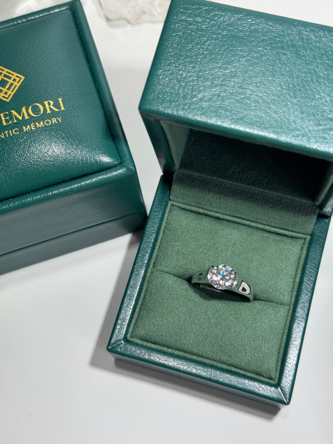 Round-Cut Moissanite Solitaire Ring