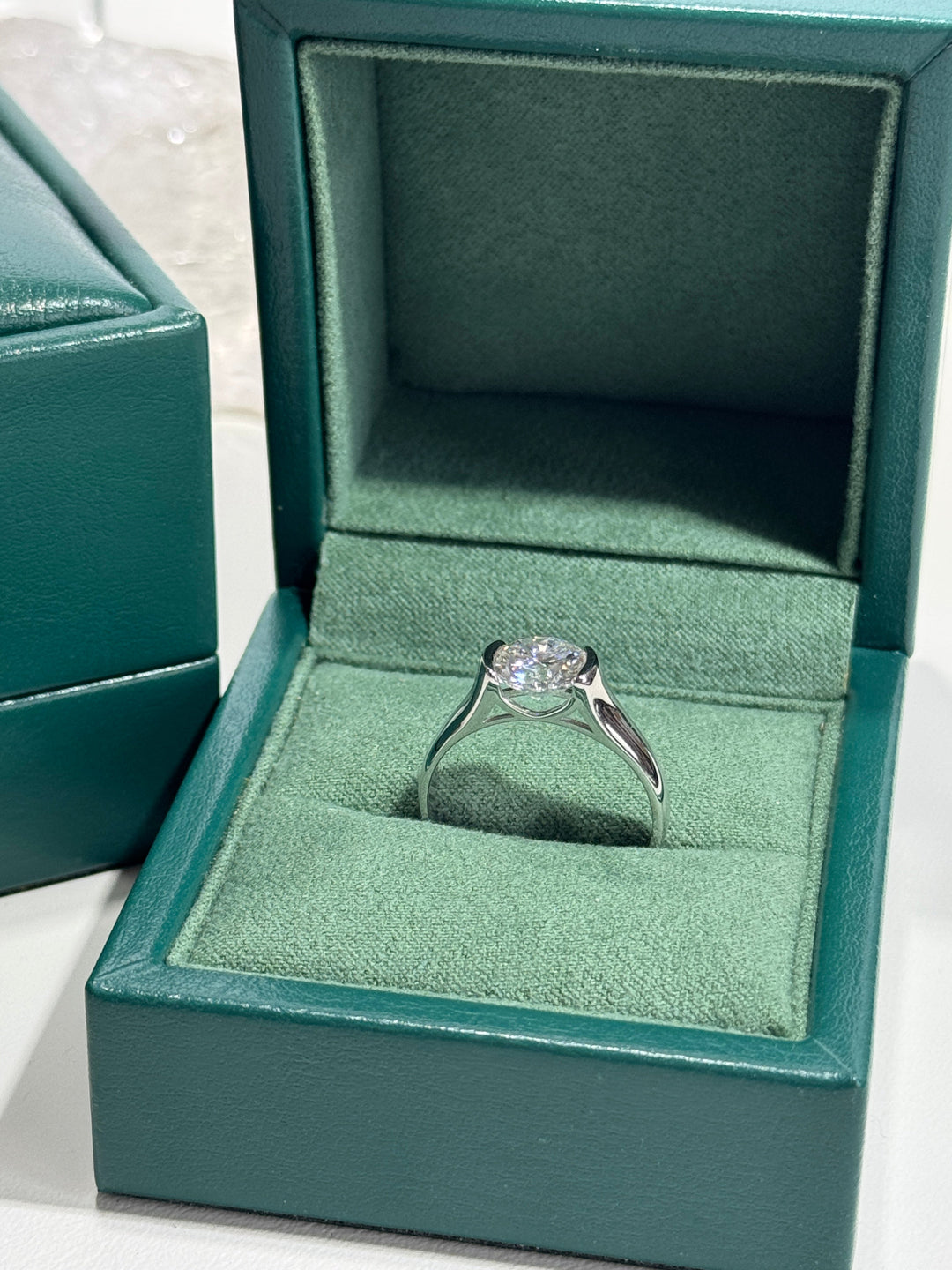 Round-Cut Moissanite Solitaire Ring
